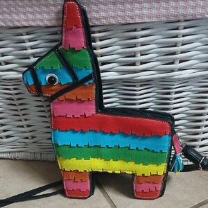 Source Unknown Multicolor Llama Crossbody Bag